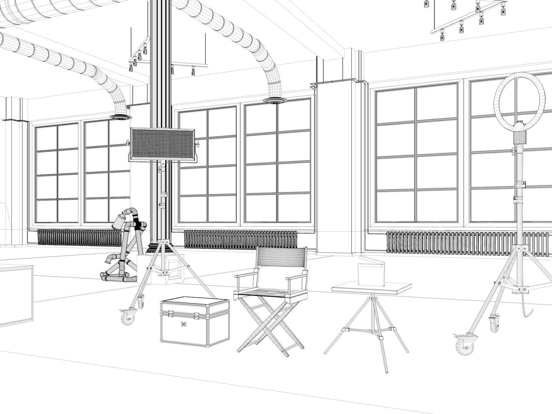 Photography Studio Scene 2 3D model_14