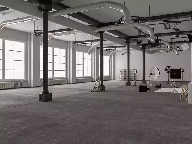 Photography Studio Scene 2 3D model