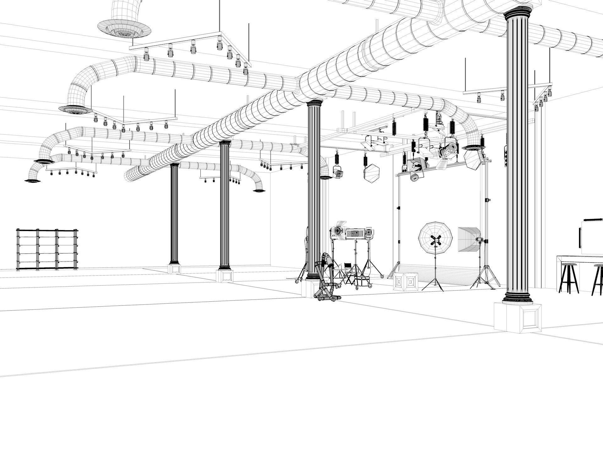 Photography Studio Scene 2 3D model_13