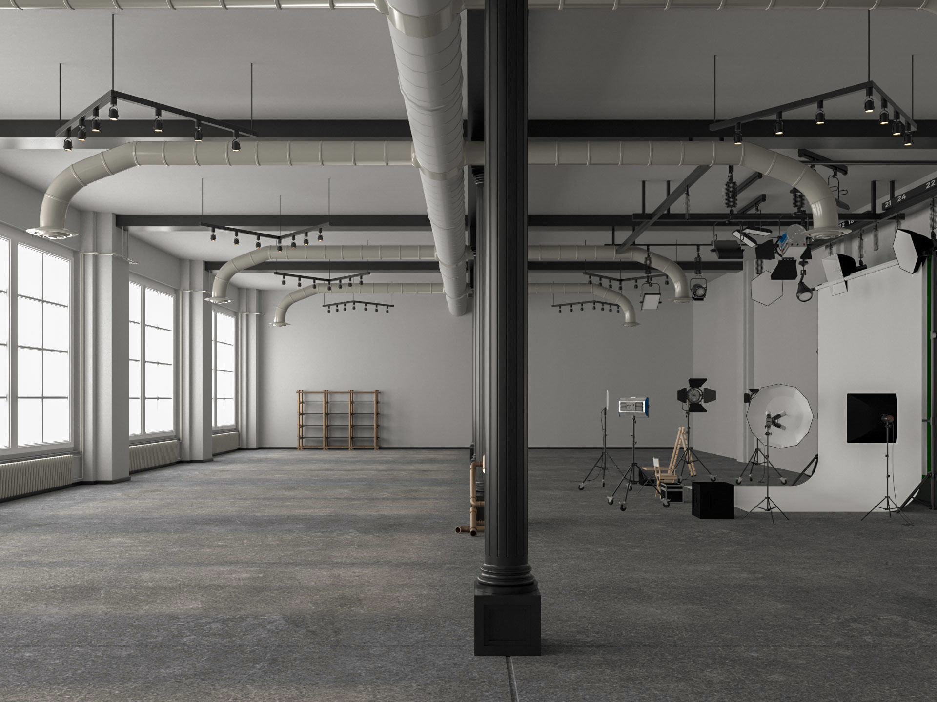 Photography Studio Scene 2 3D model_8