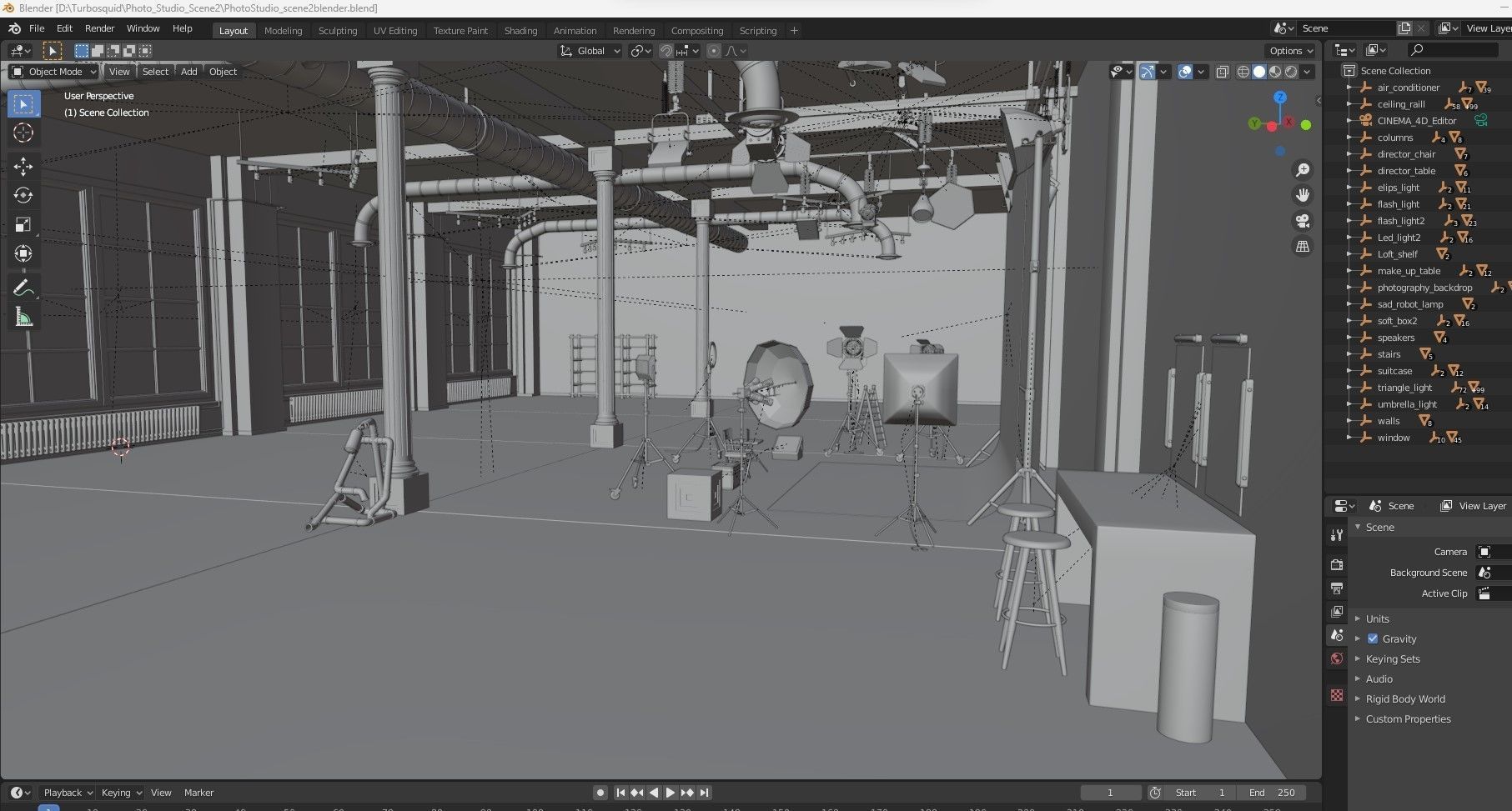 Photography Studio Scene 2 3D model_19