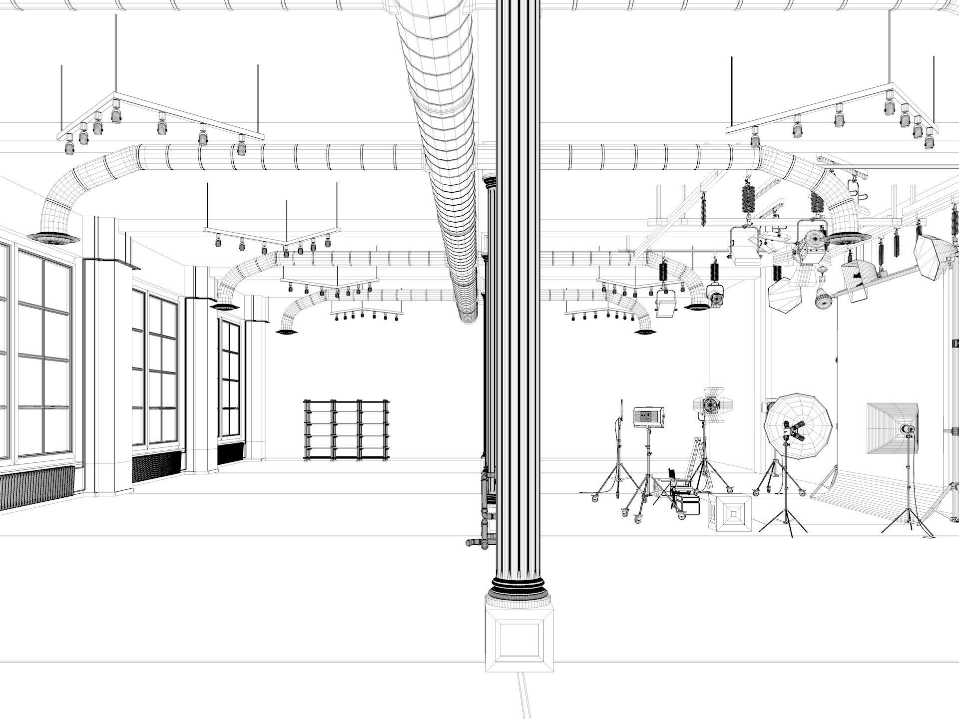 Photography Studio Scene 2 3D model_18