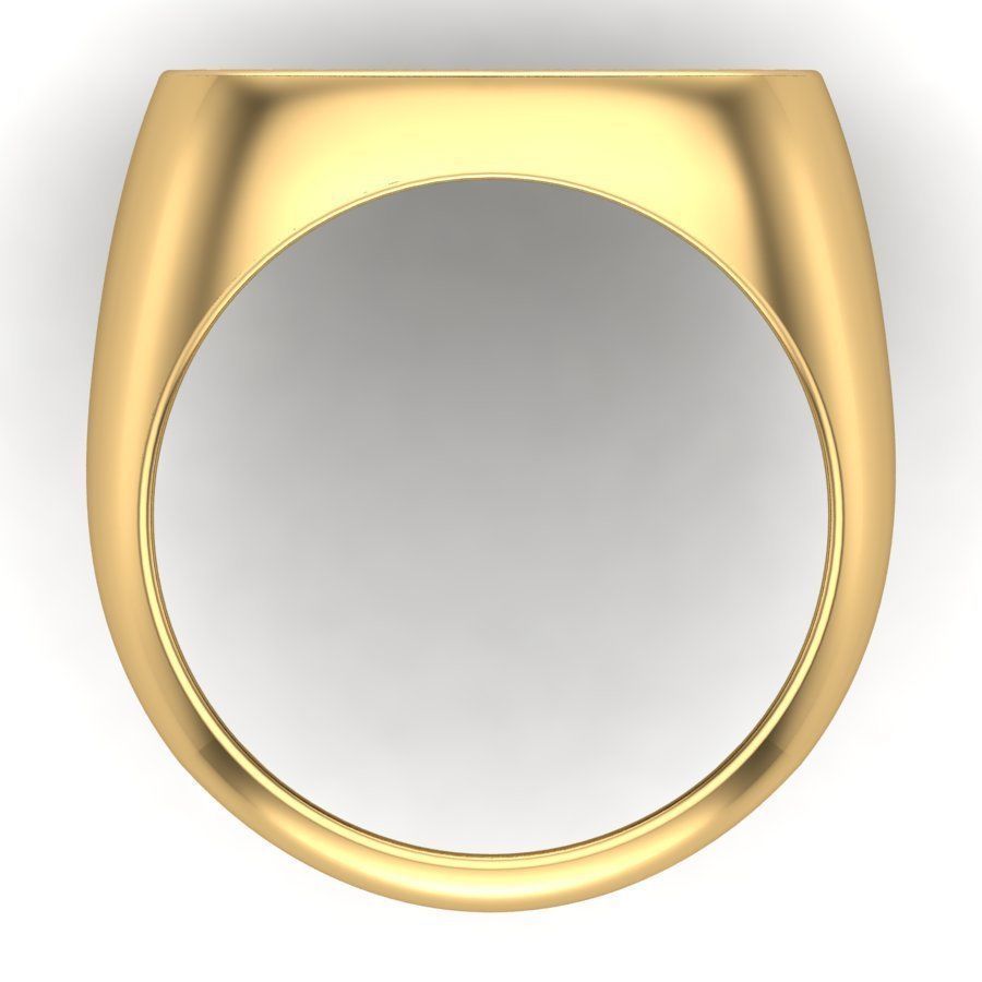 Signet rings set ROUNDED SQUARE top 3D print model_6