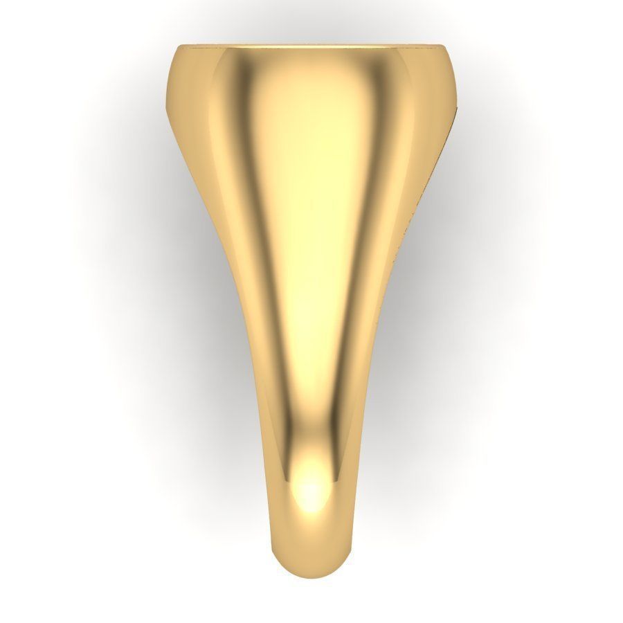 Signet rings set ROUNDED SQUARE top 3D print model_7