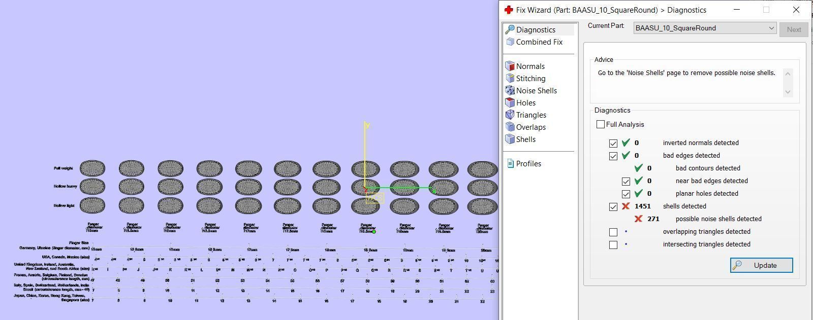 Signet rings set ROUNDED SQUARE top 3D print model_15
