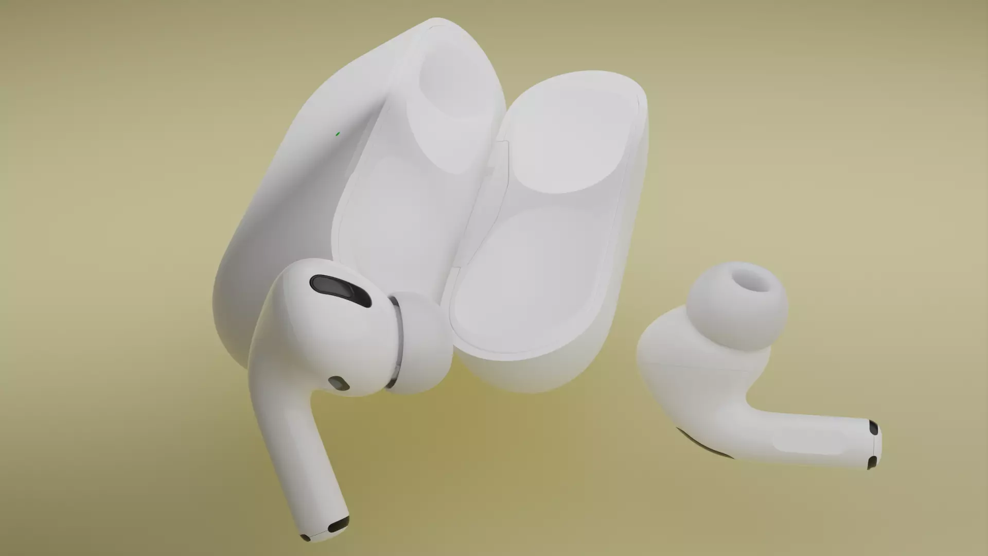 Airpod airpods pro Low-poly 3D model_0