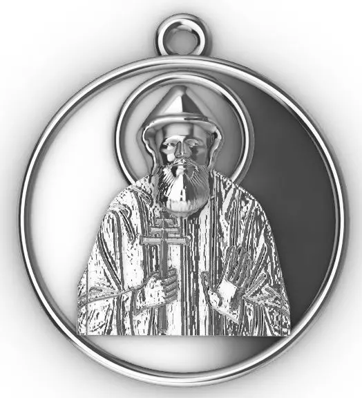 Saint Charbel - San Charbel Pendant 3D print model
