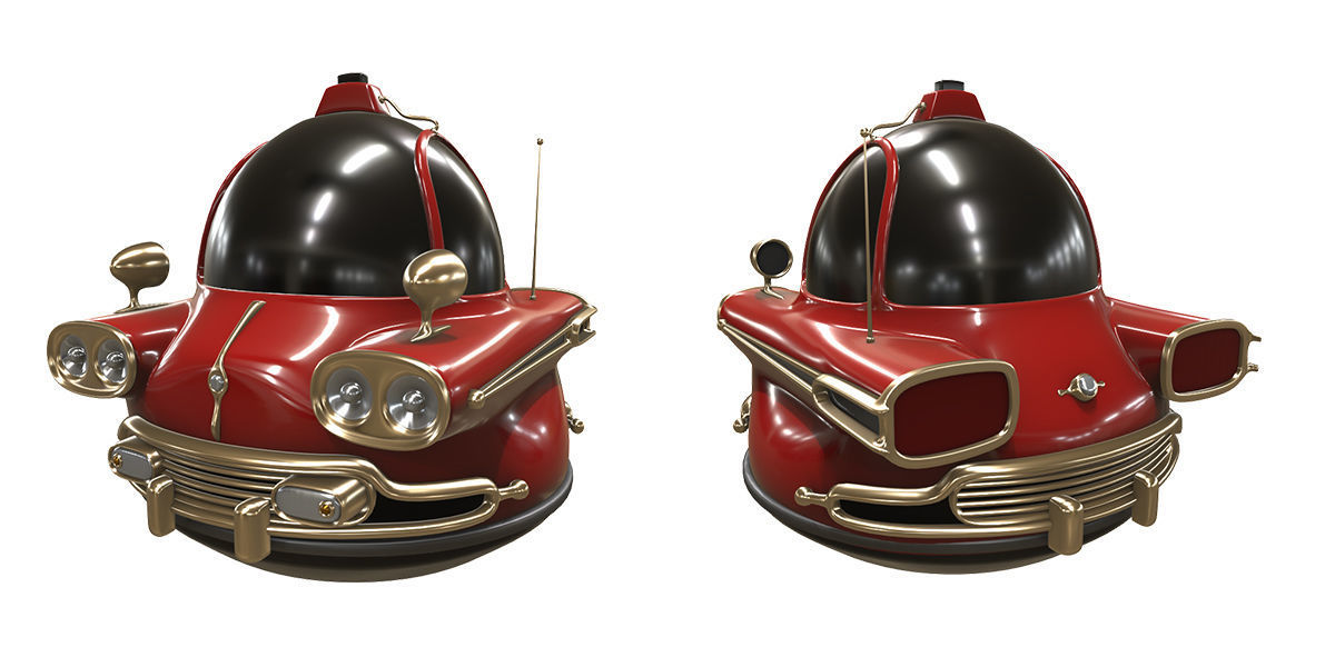 Stylized car 3d model Low-poly 3D model_5