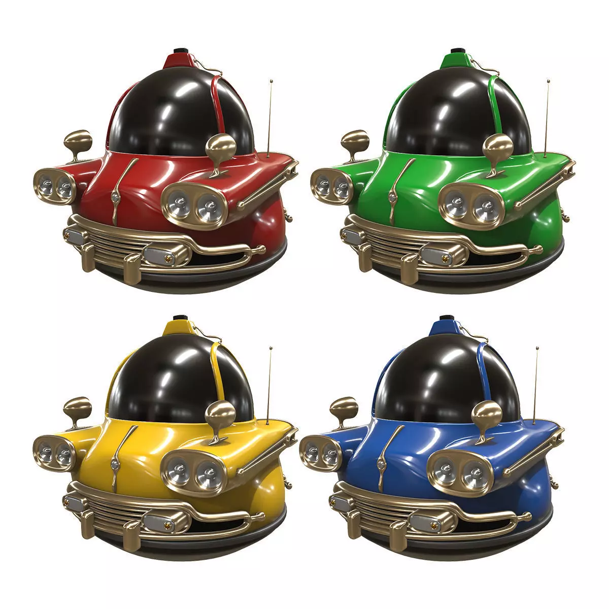Stylized car 3d model Low-poly 3D model_0