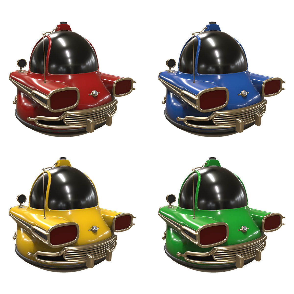 Stylized car 3d model Low-poly 3D model_1