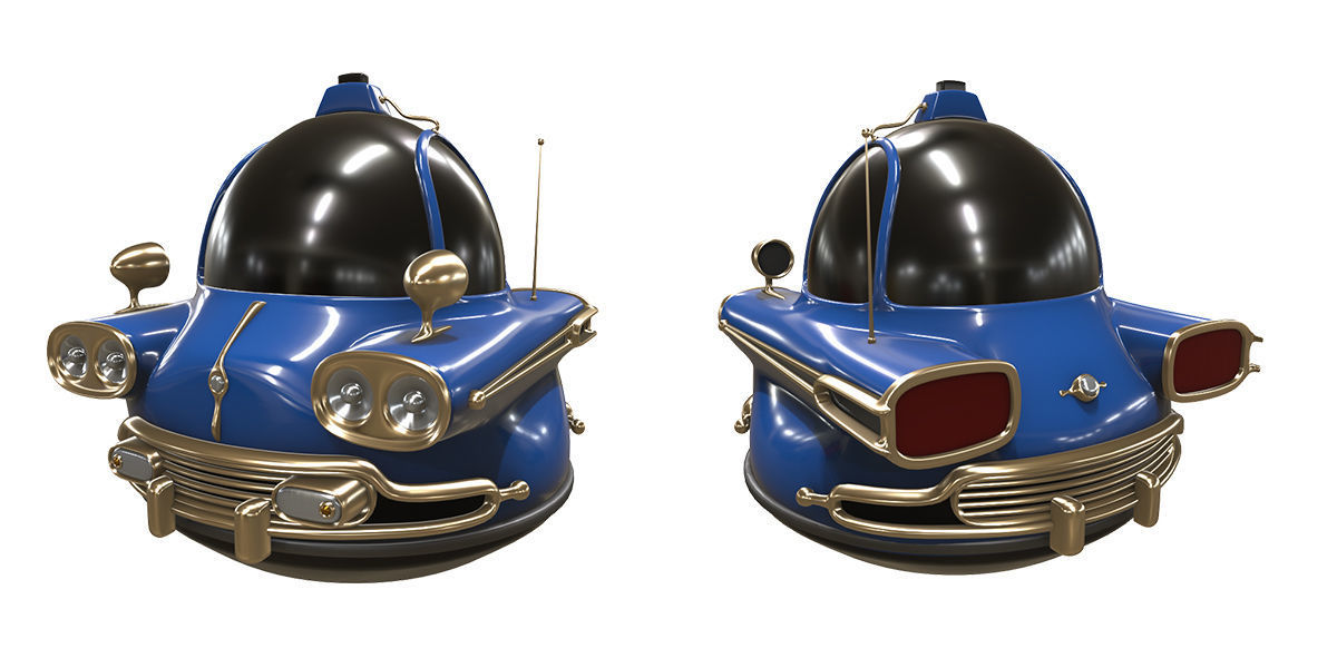 Stylized car 3d model Low-poly 3D model_4