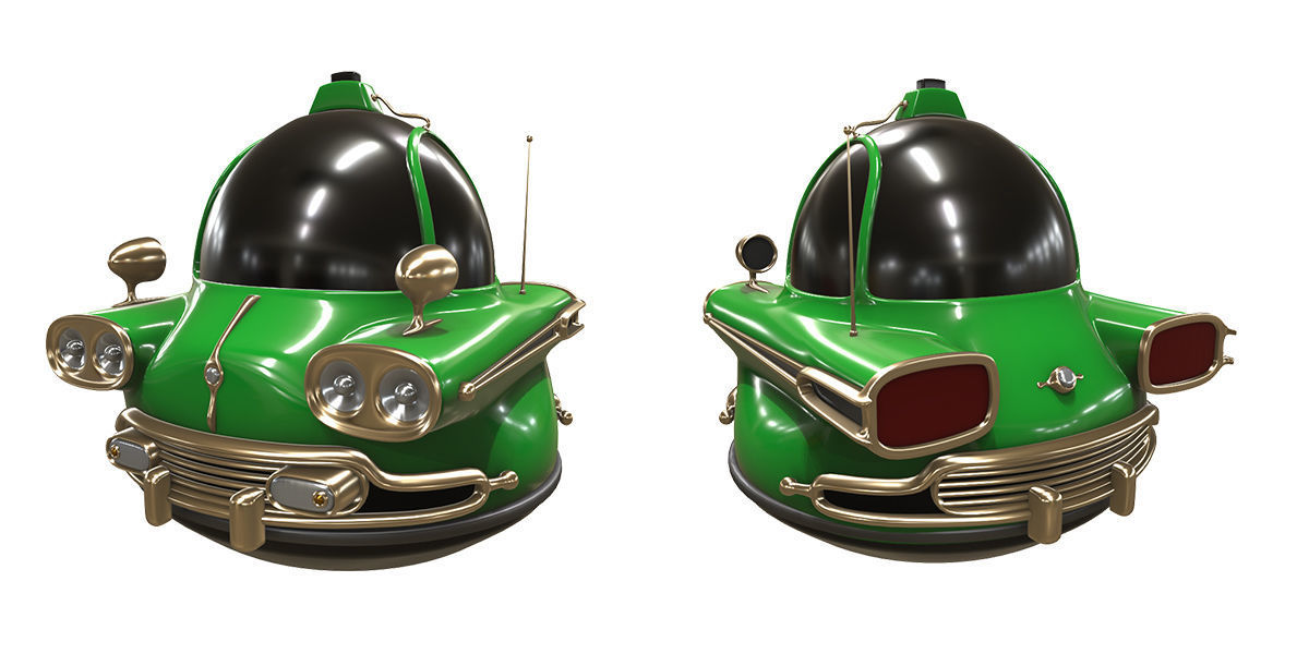 Stylized car 3d model Low-poly 3D model_2