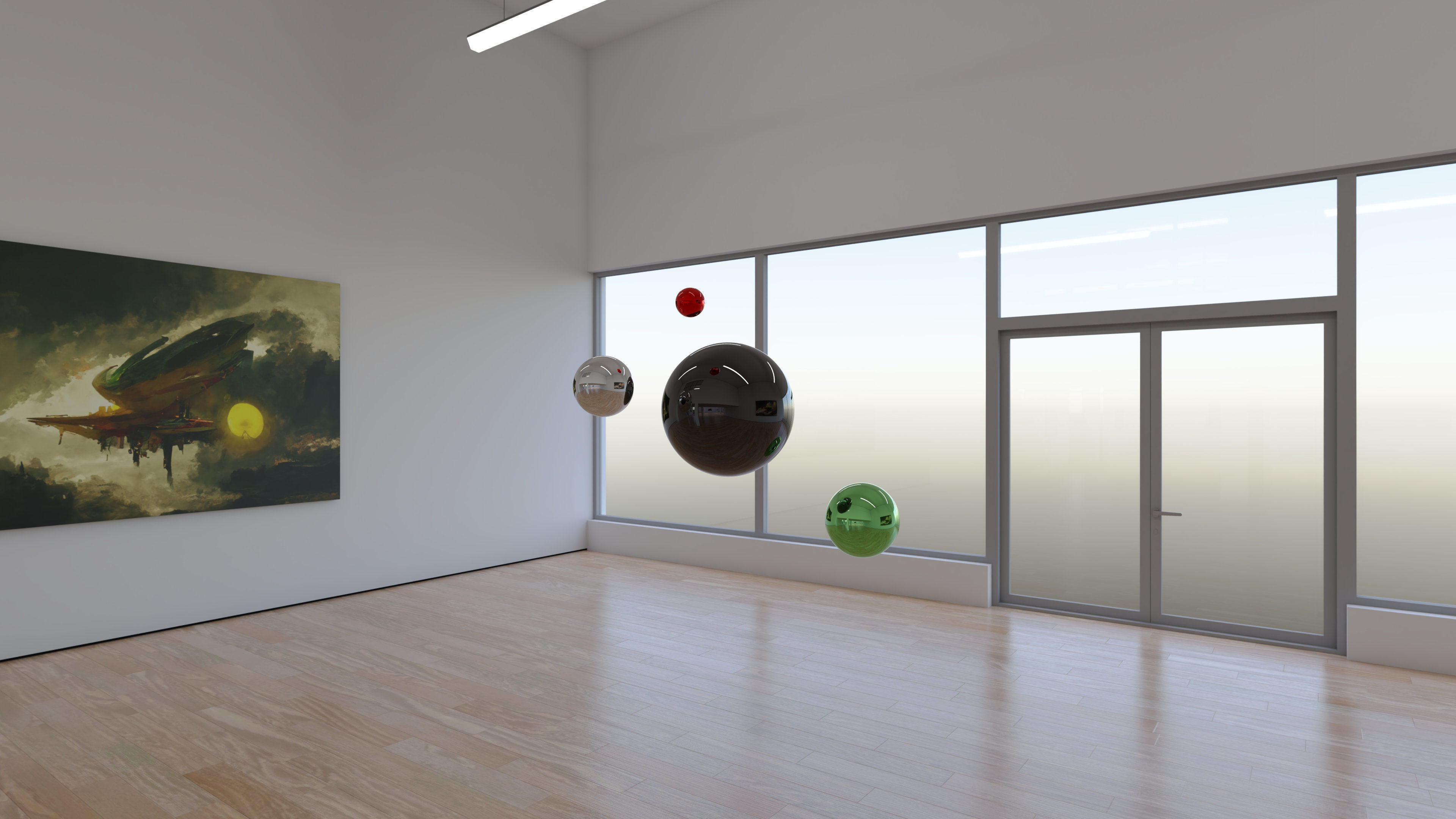 HDRI - Art Museum Gallery Interior 29 v2 - 16384x8192 Texture_8