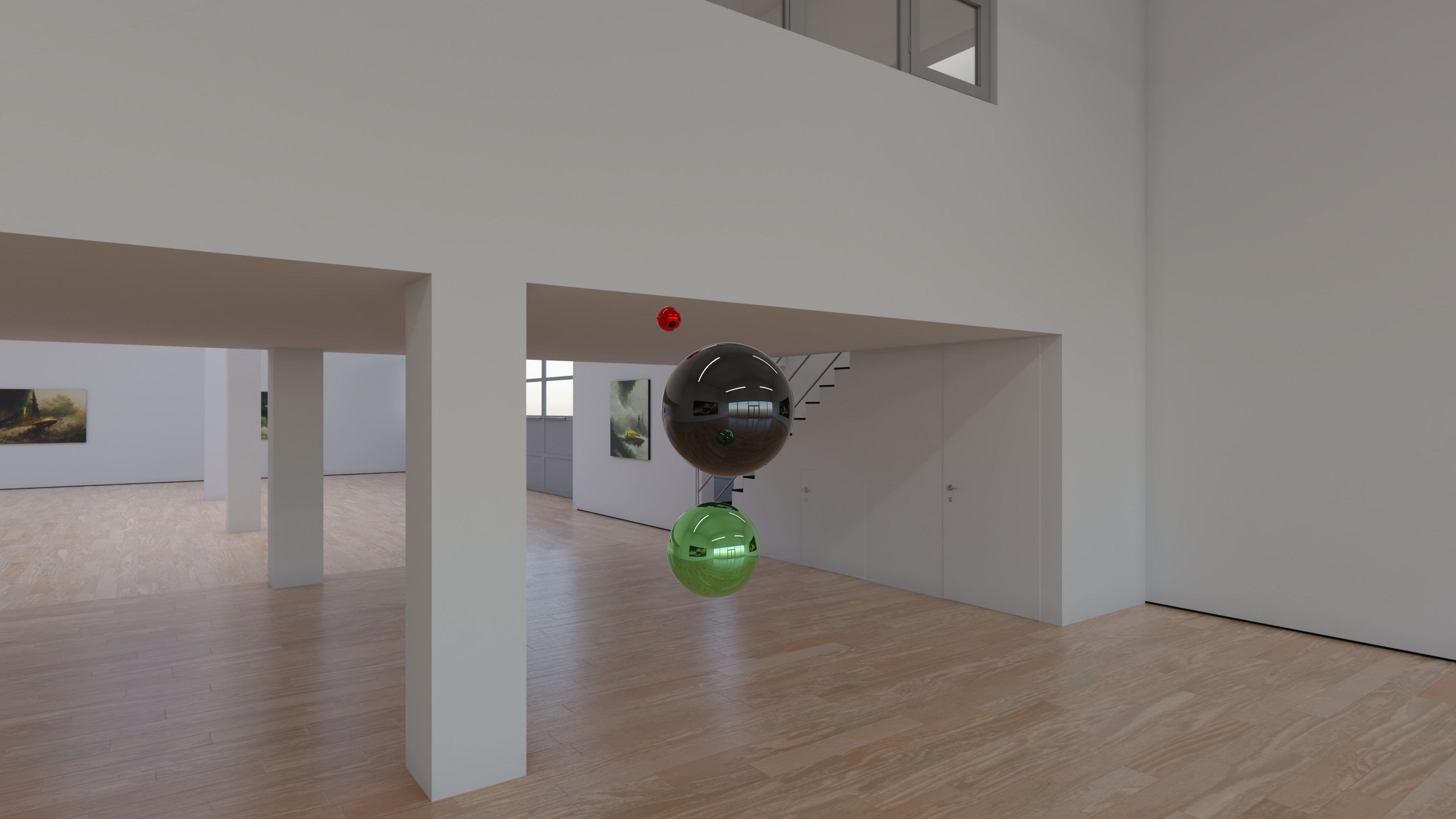 HDRI - Art Museum Gallery Interior 29 v2 - 16384x8192 Texture_14