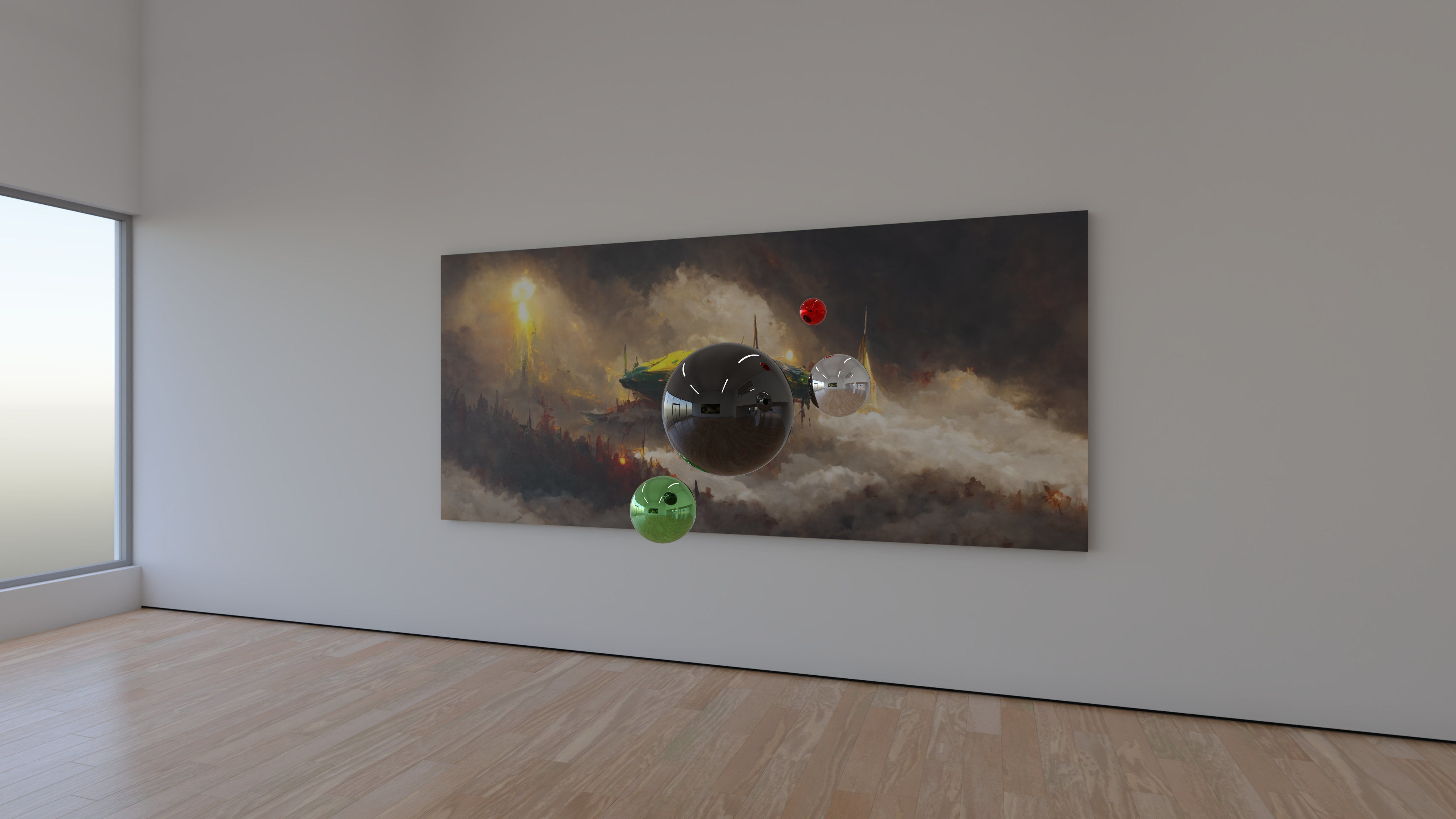 HDRI - Art Museum Gallery Interior 29 v2 - 16384x8192 Texture_2