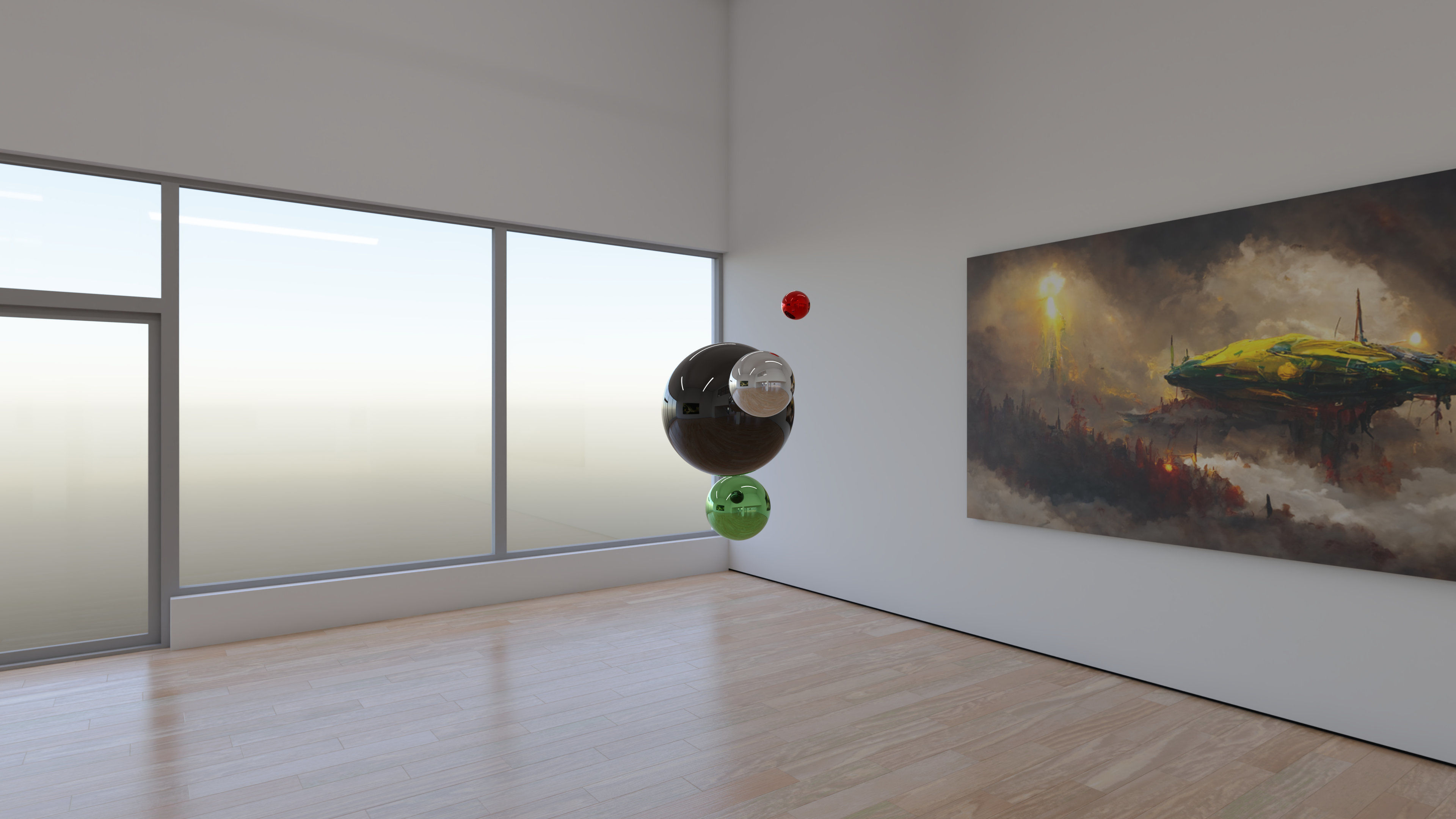 HDRI - Art Museum Gallery Interior 29 v2 - 16384x8192 Texture_4
