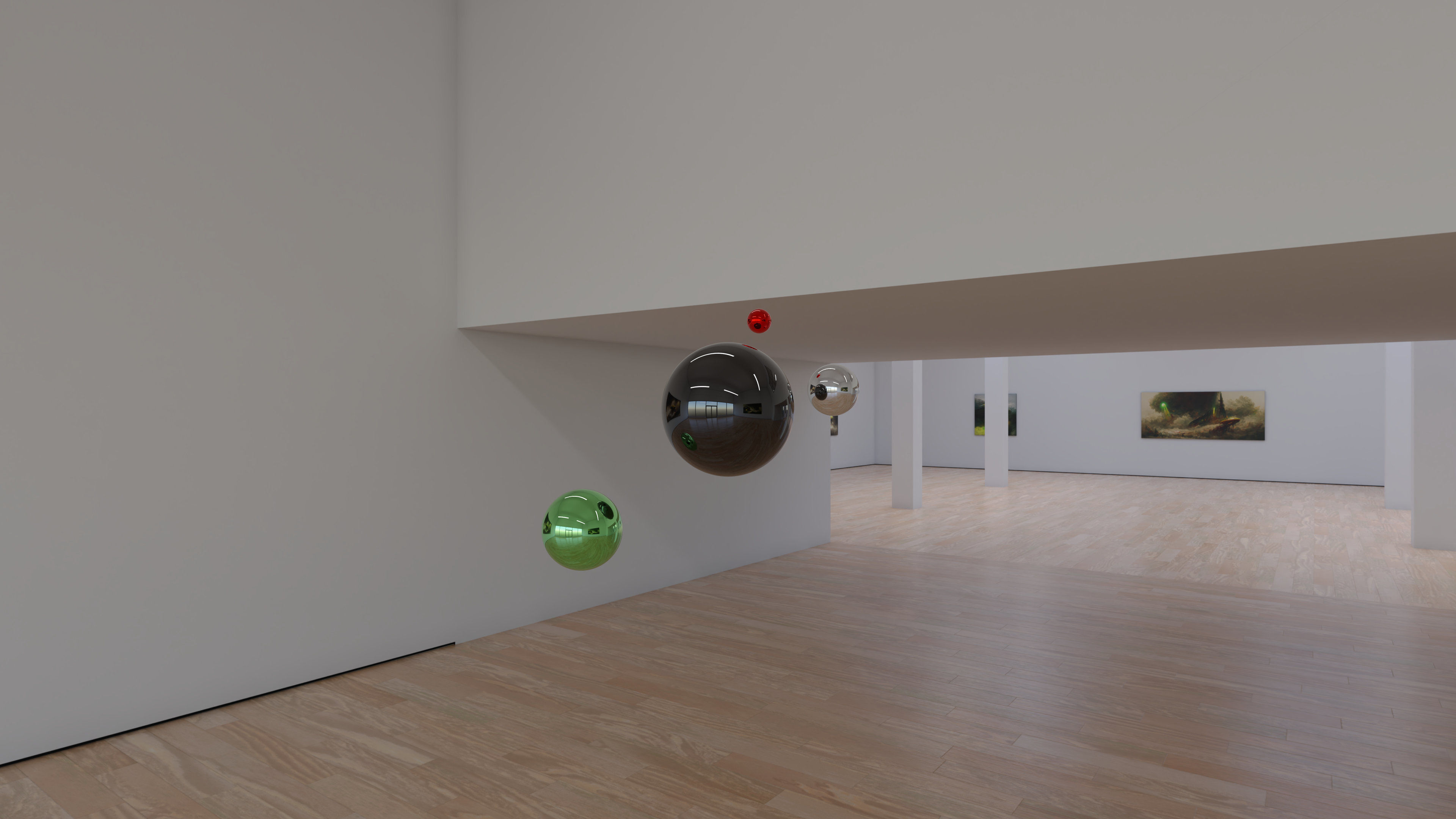 HDRI - Art Museum Gallery Interior 29 v2 - 16384x8192 Texture_18