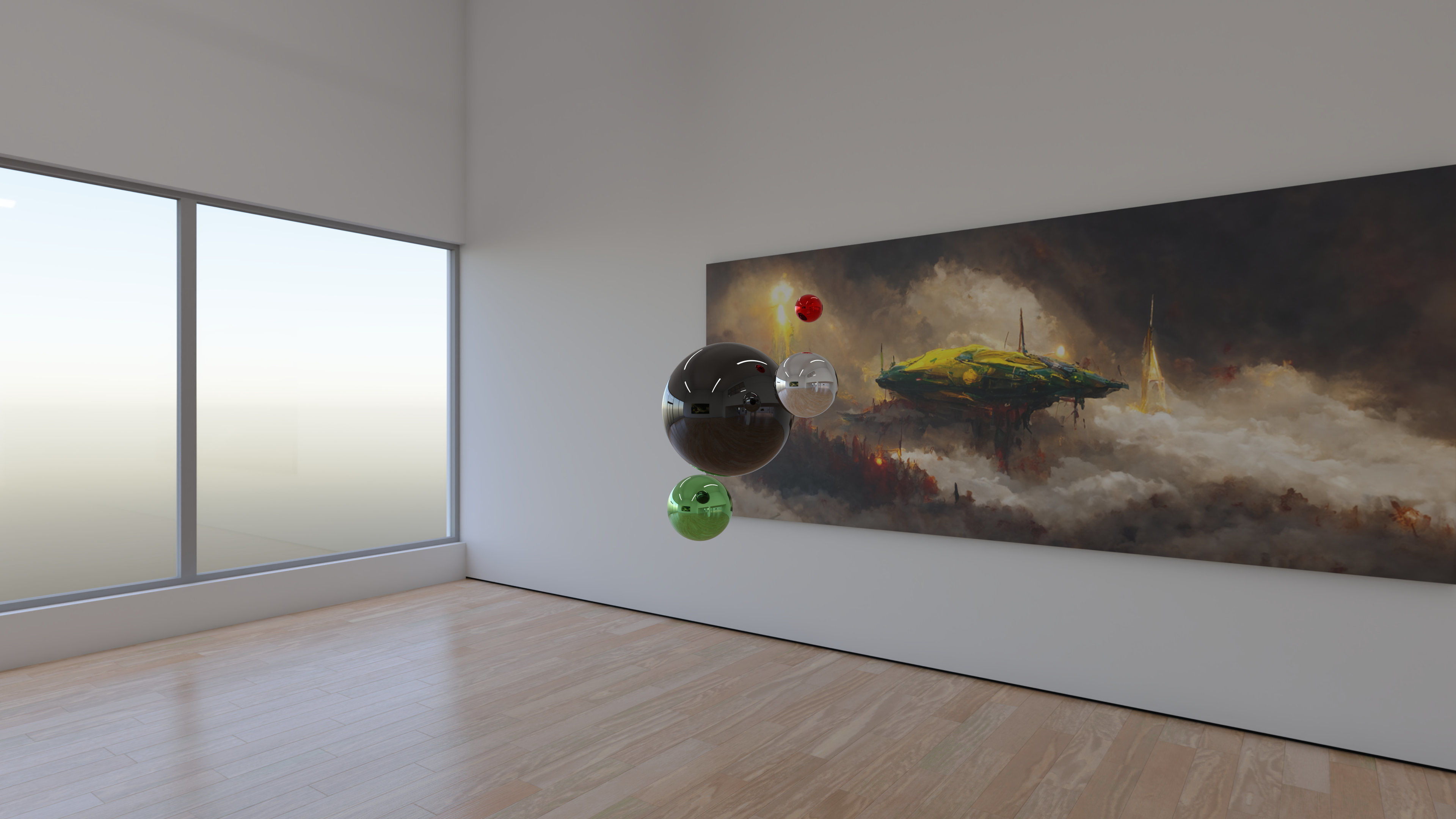 HDRI - Art Museum Gallery Interior 29 v2 - 16384x8192 Texture_3