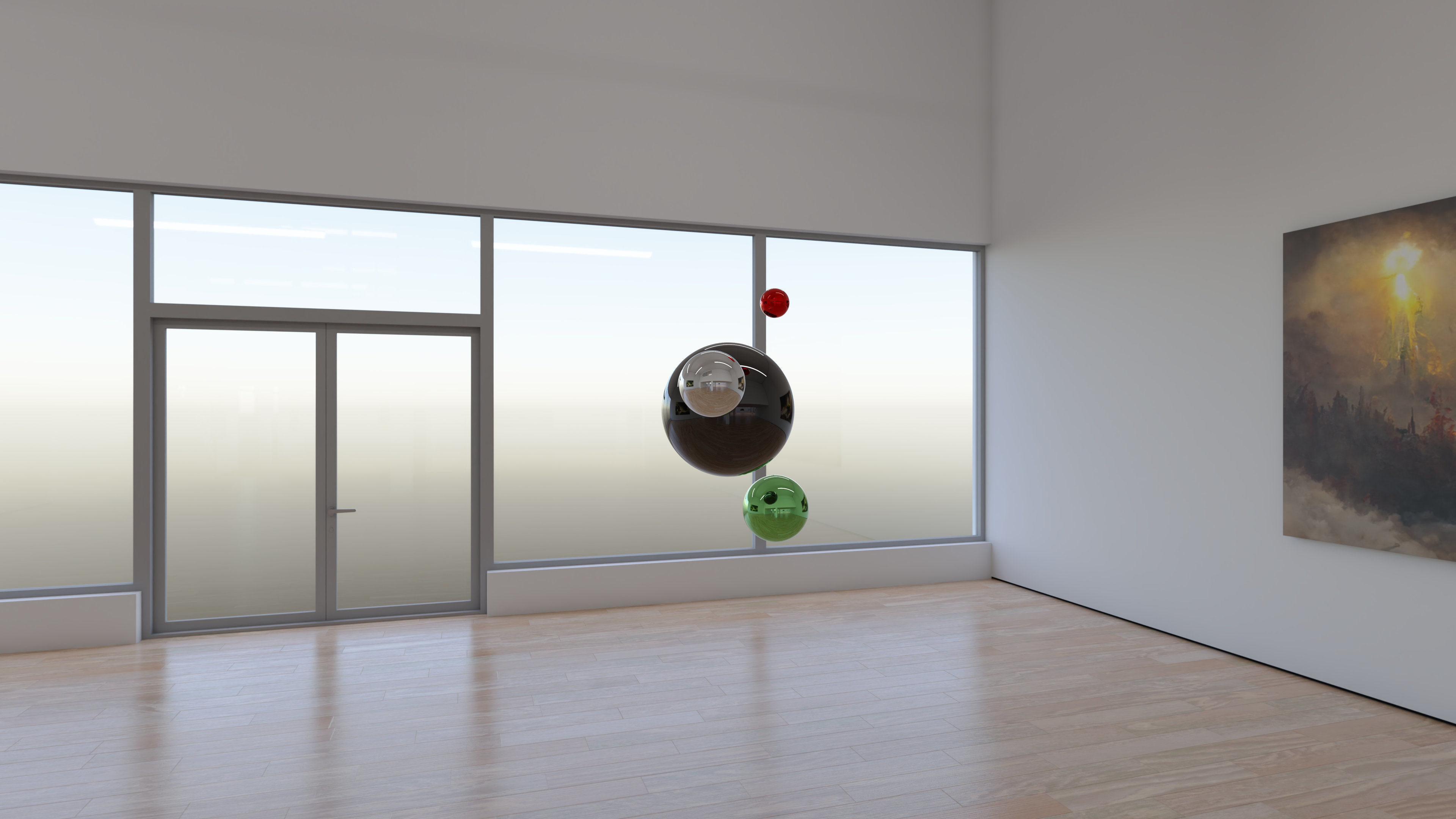 HDRI - Art Museum Gallery Interior 29 v2 - 16384x8192 Texture_5