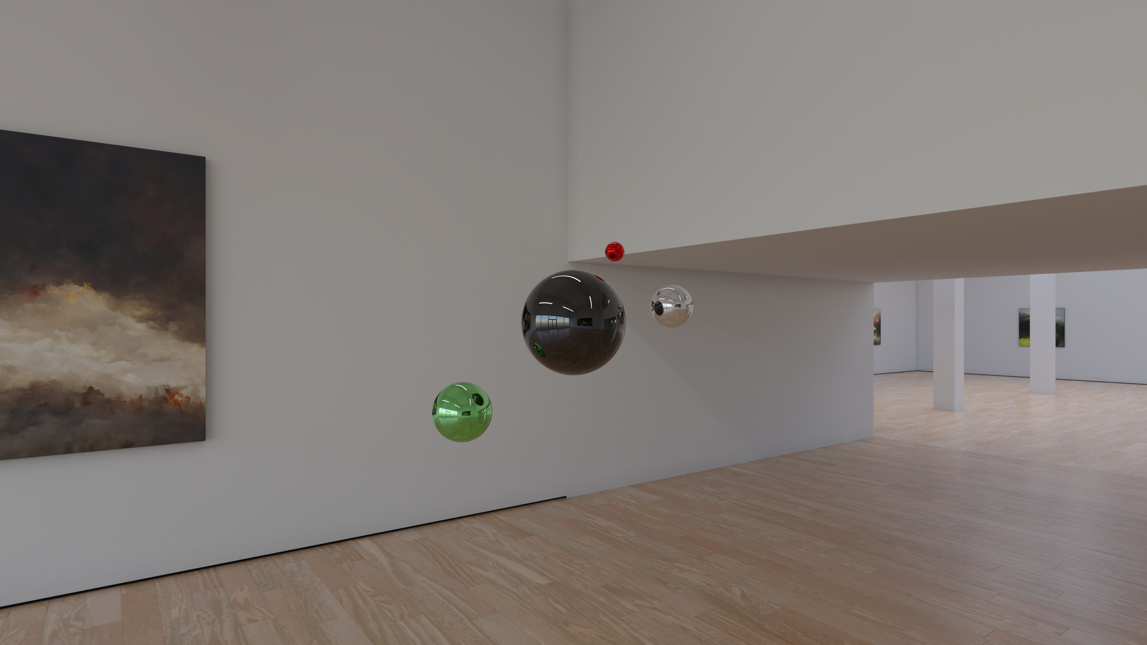 HDRI - Art Museum Gallery Interior 29 v2 - 16384x8192 Texture_19