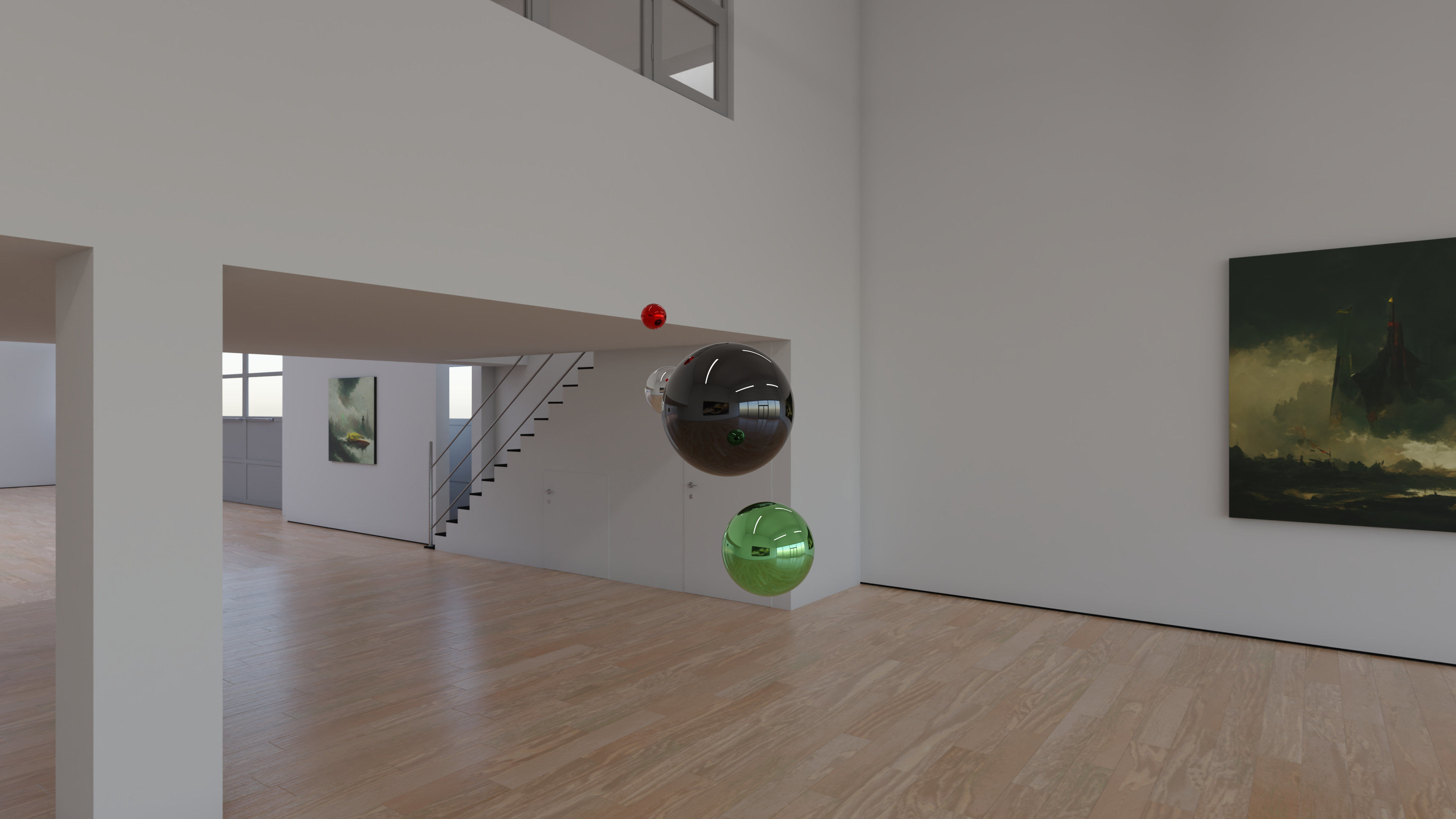 HDRI - Art Museum Gallery Interior 29 v2 - 16384x8192 Texture_13