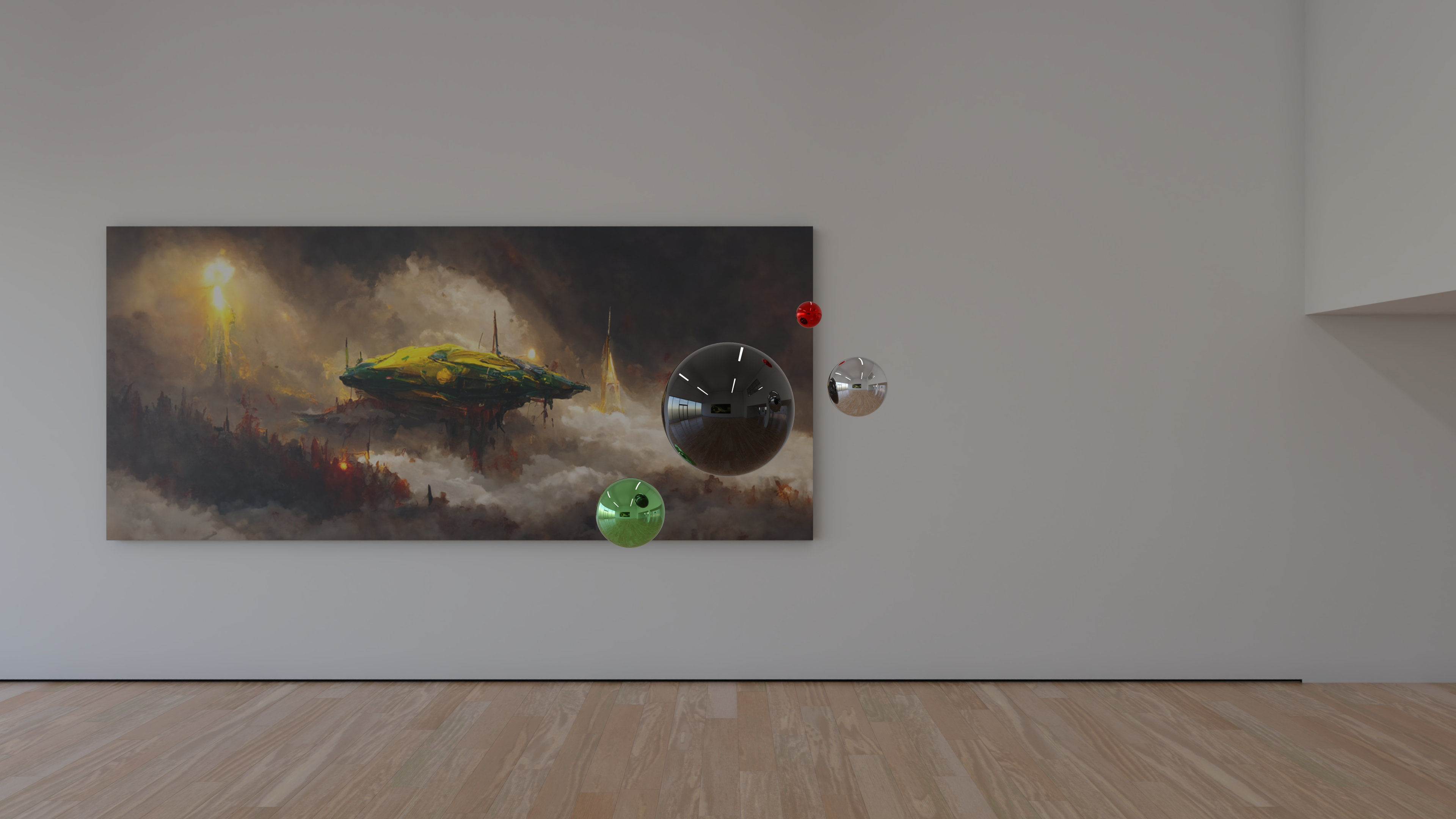 HDRI - Art Museum Gallery Interior 29 v2 - 16384x8192 Texture_1