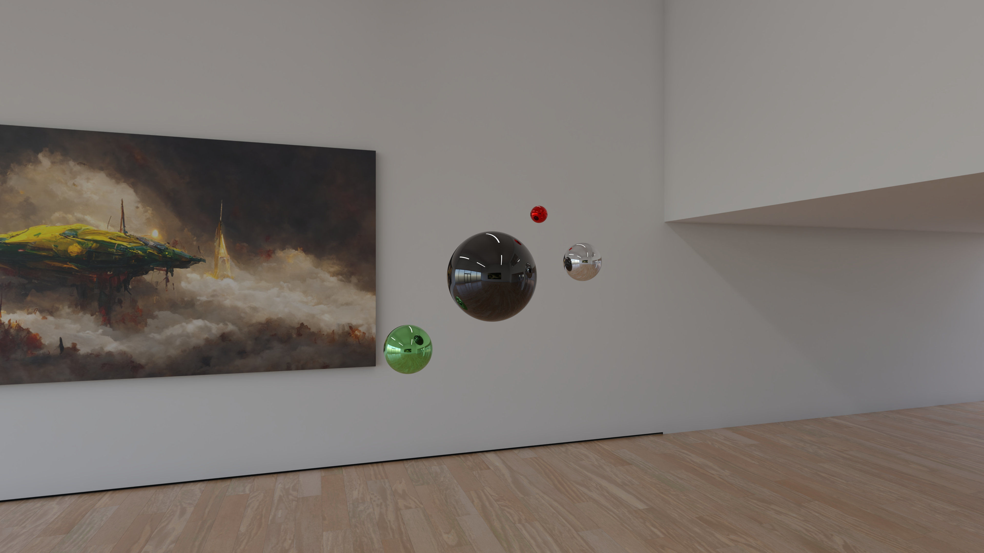 HDRI - Art Museum Gallery Interior 29 v2 - 16384x8192 Texture_20