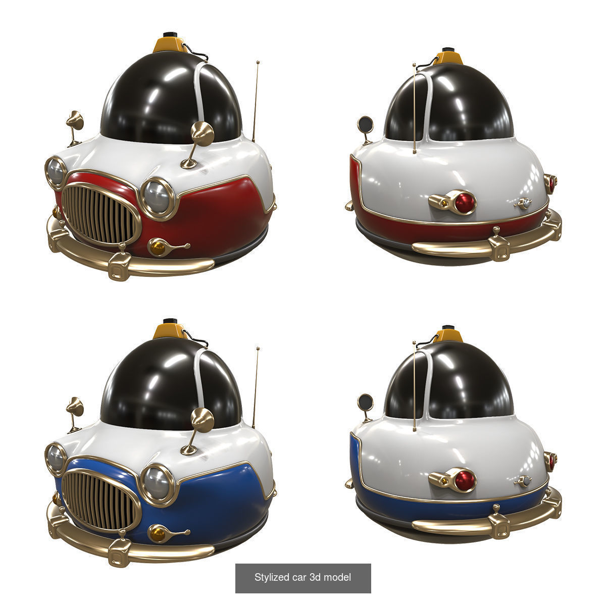 Stylized car 3d model pack 3D Model Collection_6