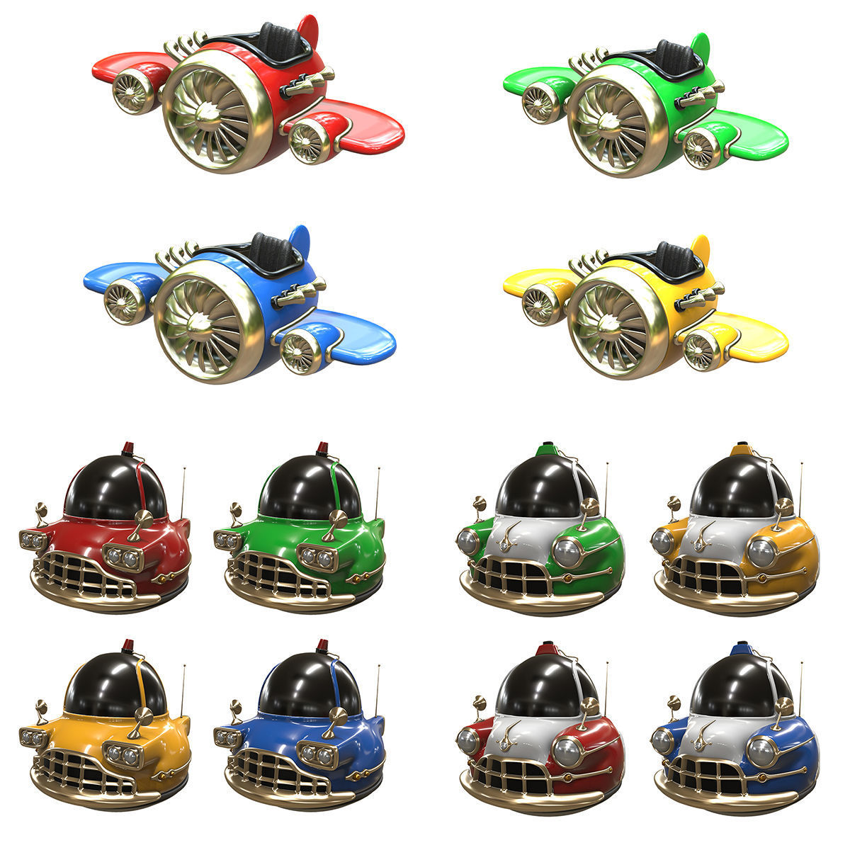 Stylized car 3d model pack 3D Model Collection_2