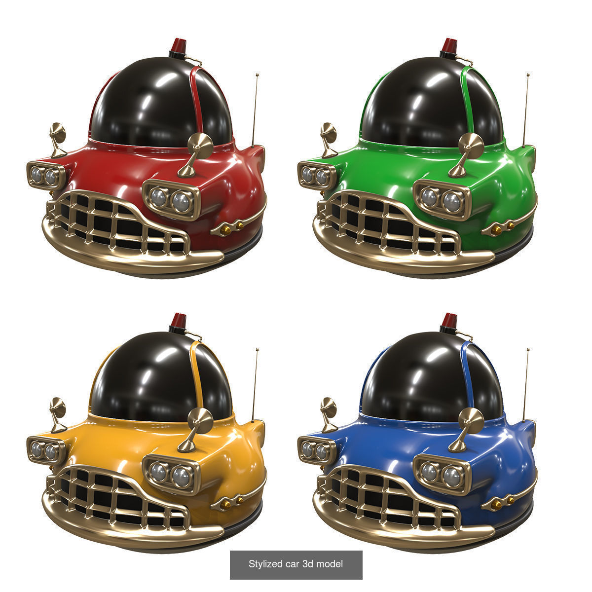Stylized car 3d model pack 3D Model Collection_7
