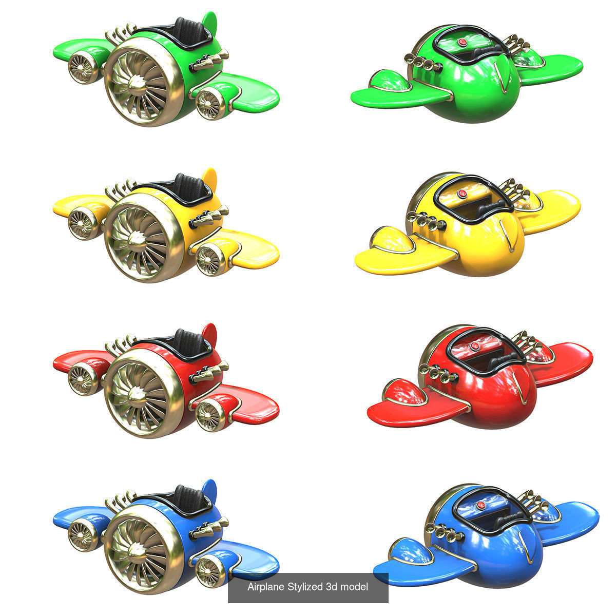 Stylized car 3d model pack 3D Model Collection_3