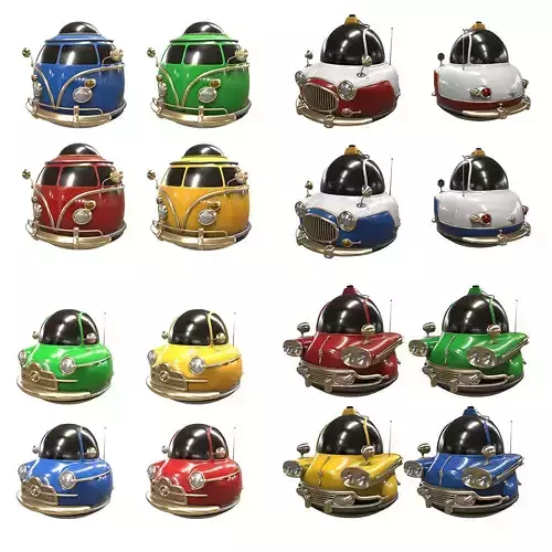 Stylized car 3d model pack 3D Model Collection