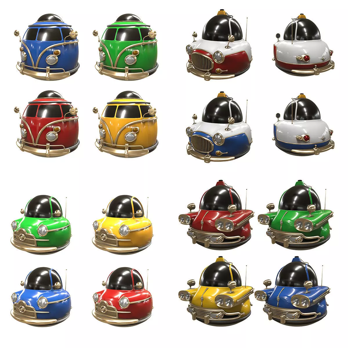 Stylized car 3d model pack 3D Model Collection_0