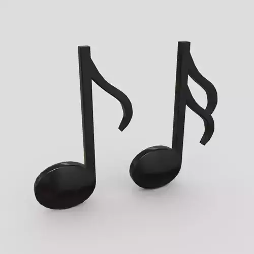 Musical Note 2 Low-poly 3D model