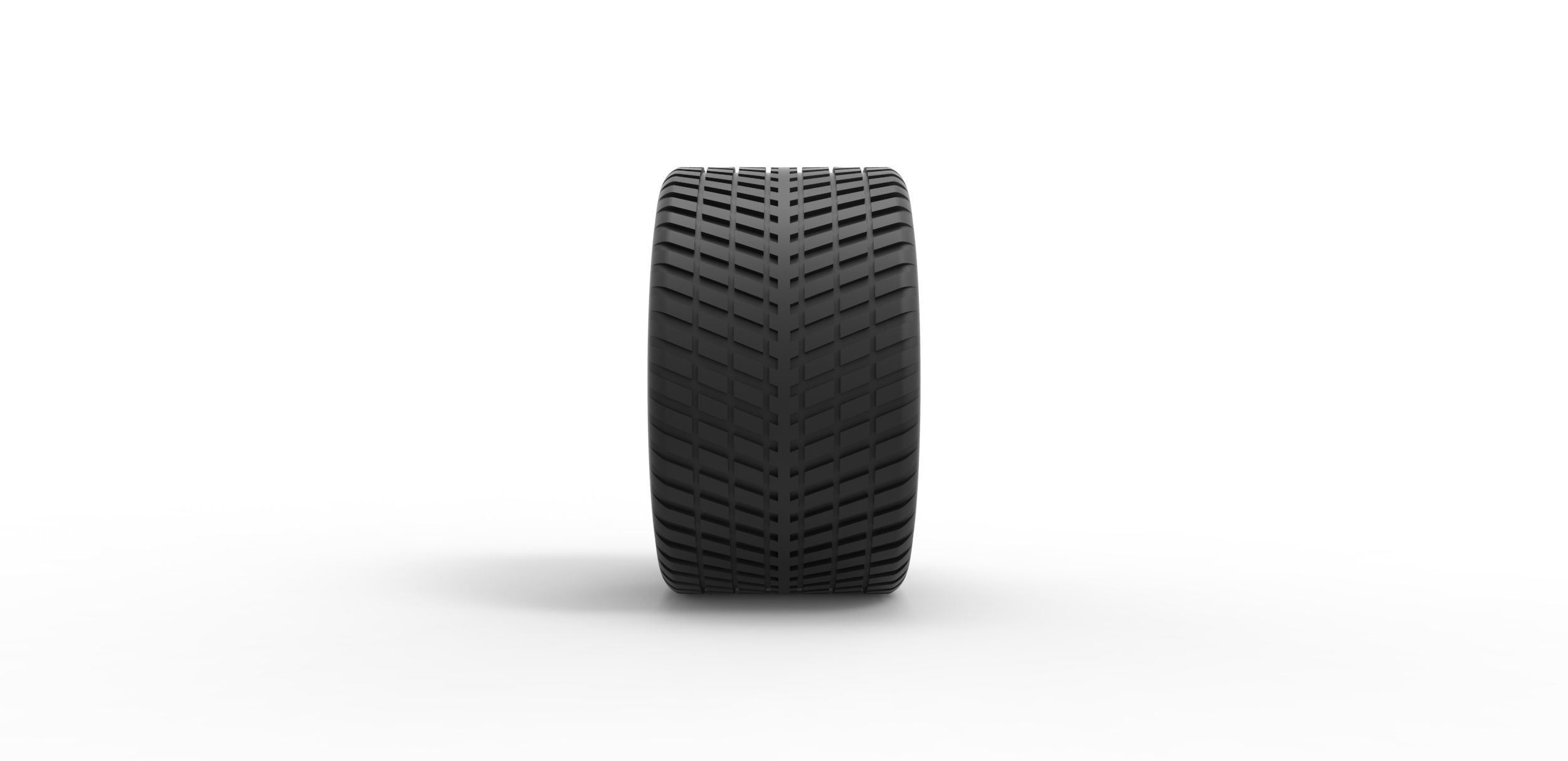 Race tire 4 Scale 1 to 25 3D print model_3
