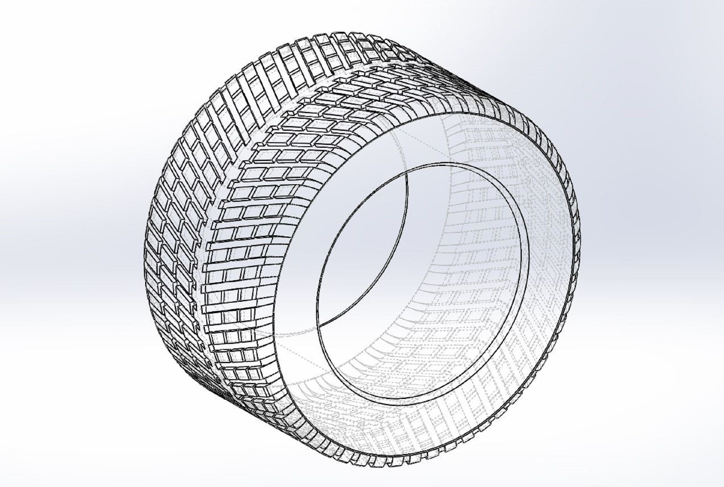 Race tire 4 Scale 1 to 25 3D print model_8