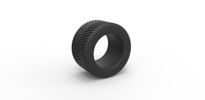 Race tire 4 Scale 1 to 25 3D print model