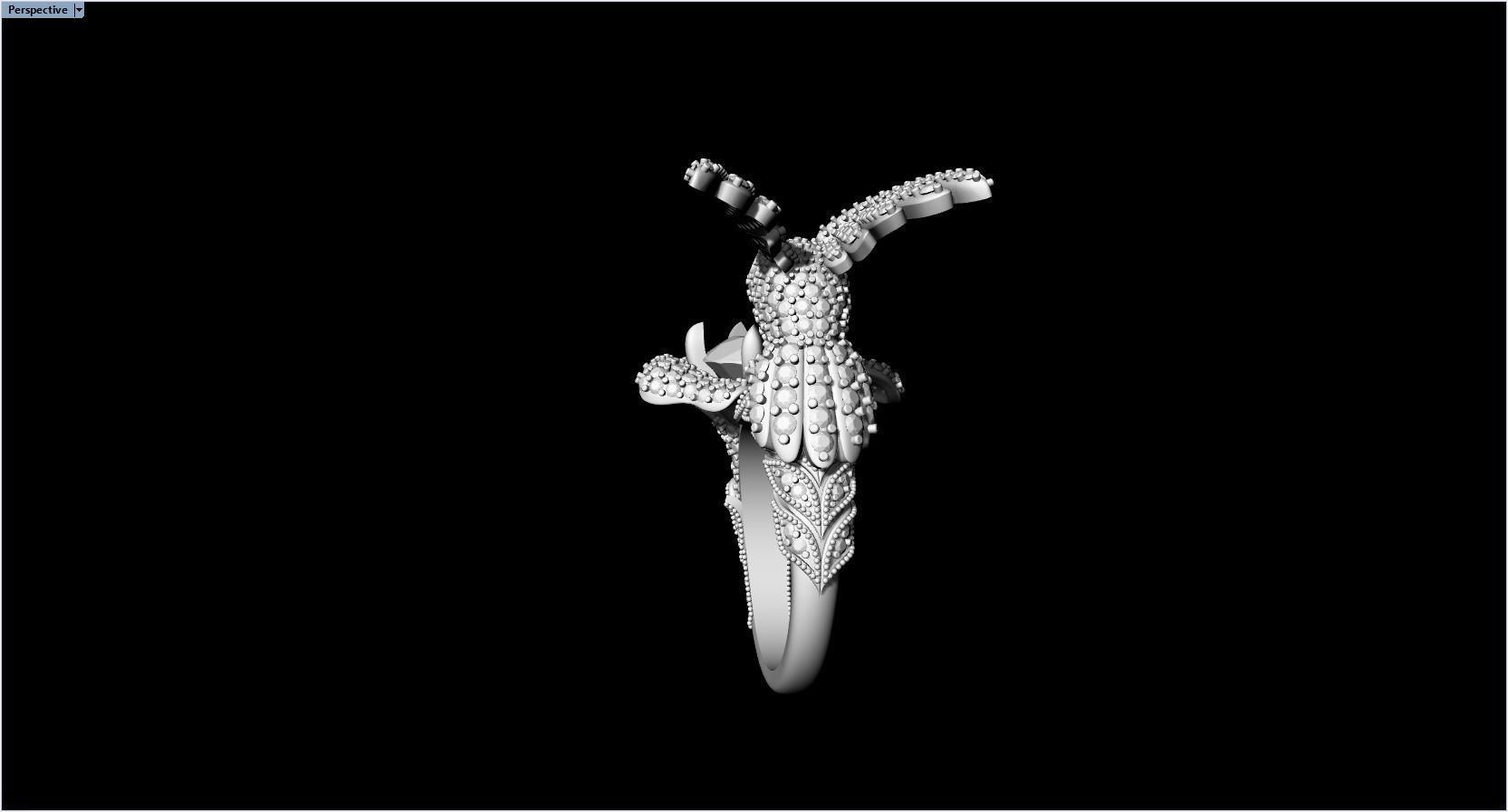 jewelry ring with precious stones exclusive 3D print model_41