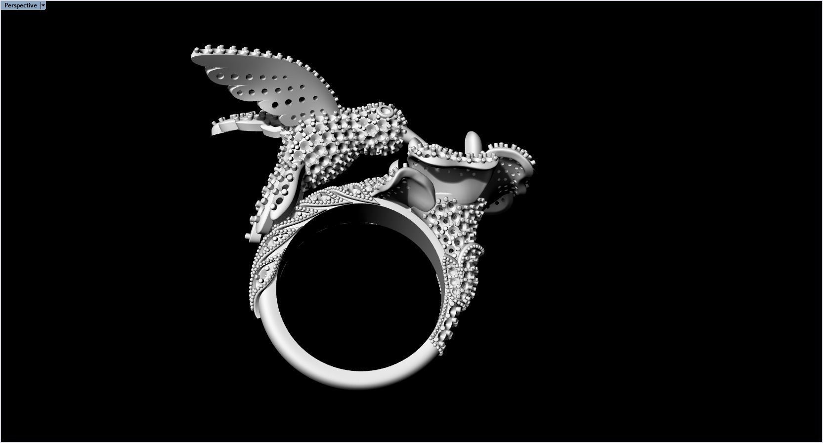 jewelry ring with precious stones exclusive 3D print model_47