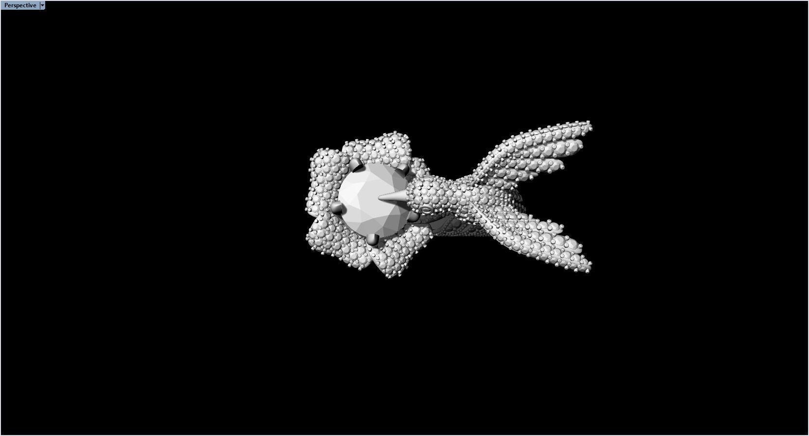 jewelry ring with precious stones exclusive 3D print model_43