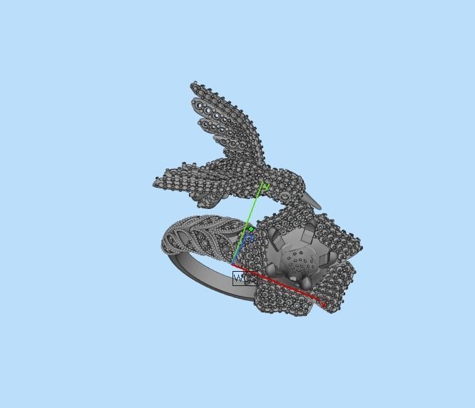 jewelry ring with precious stones exclusive 3D print model_52