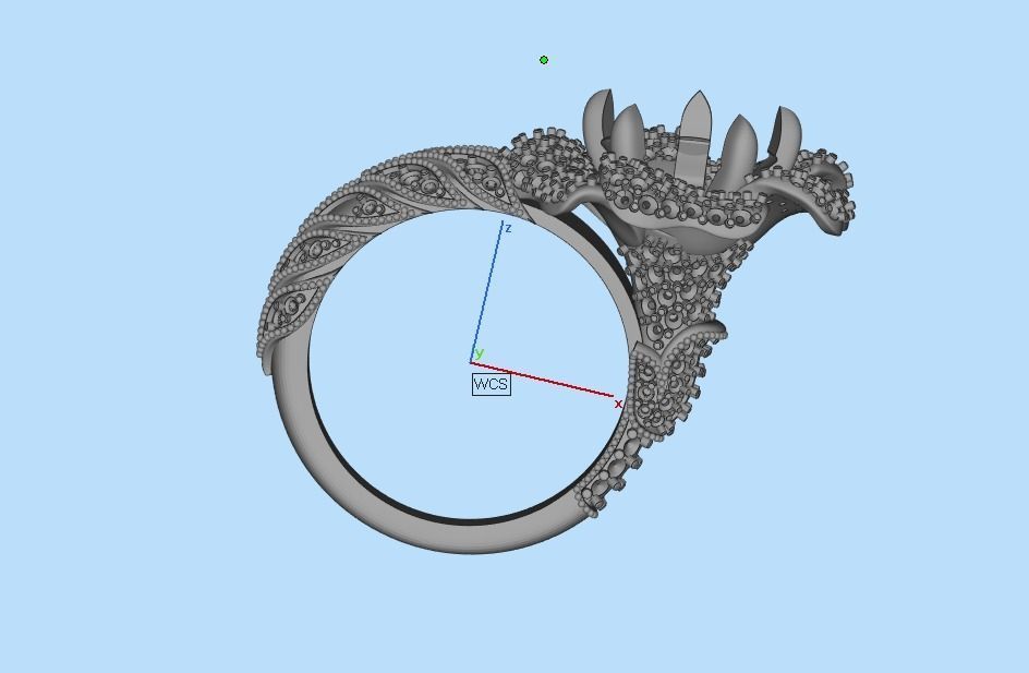 jewelry ring with precious stones exclusive 3D print model_49
