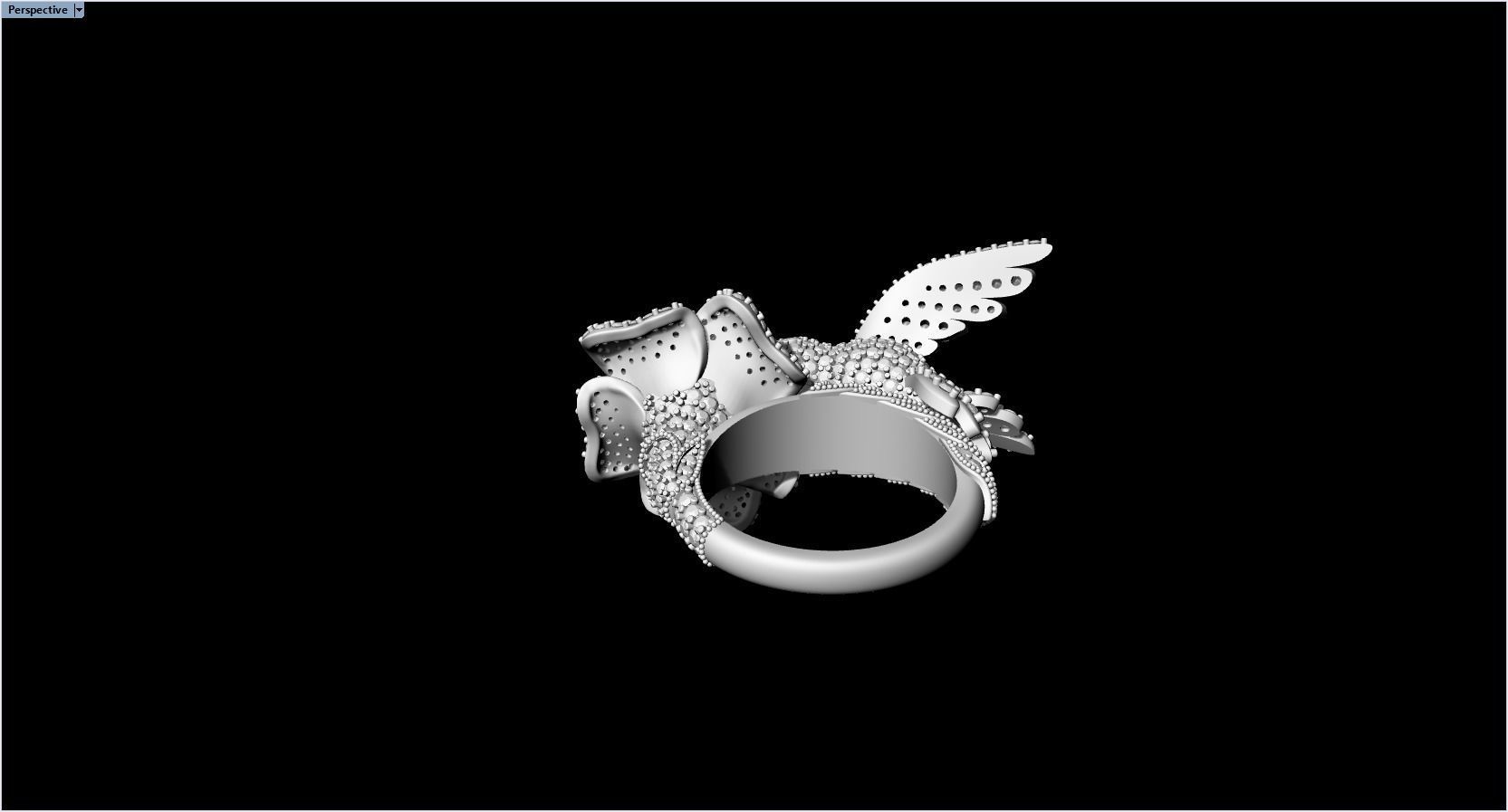 jewelry ring with precious stones exclusive 3D print model_42