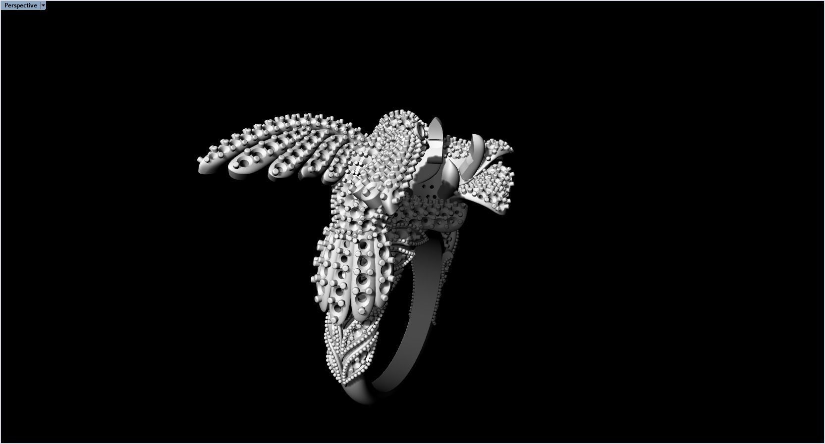 jewelry ring with precious stones exclusive 3D print model_46