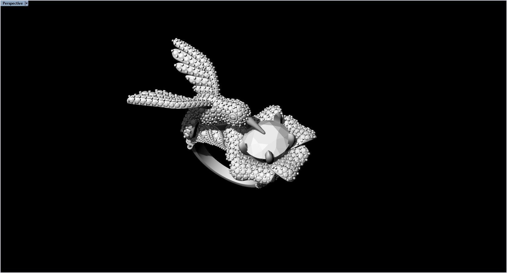 jewelry ring with precious stones exclusive 3D print model_39