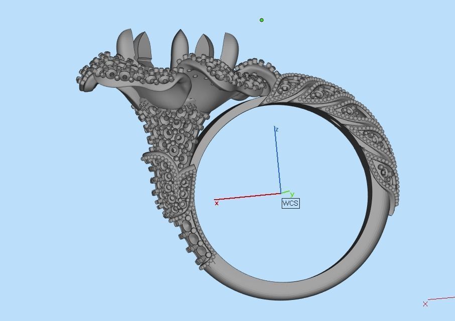 jewelry ring with precious stones exclusive 3D print model_56