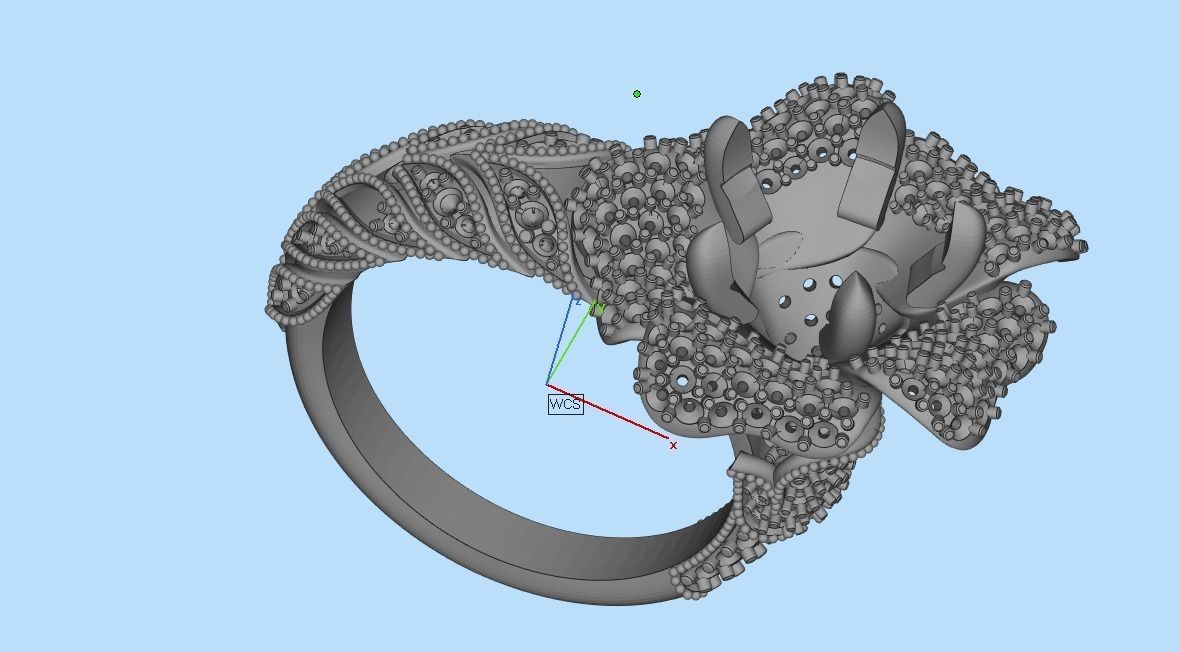 jewelry ring with precious stones exclusive 3D print model_58