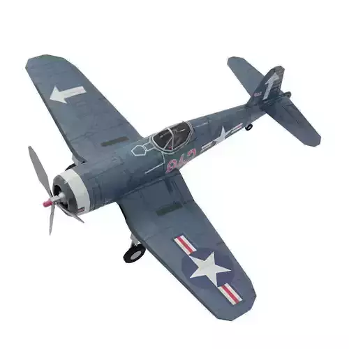 Vought F4U Corsair WW2 fighter Low-poly 3D model