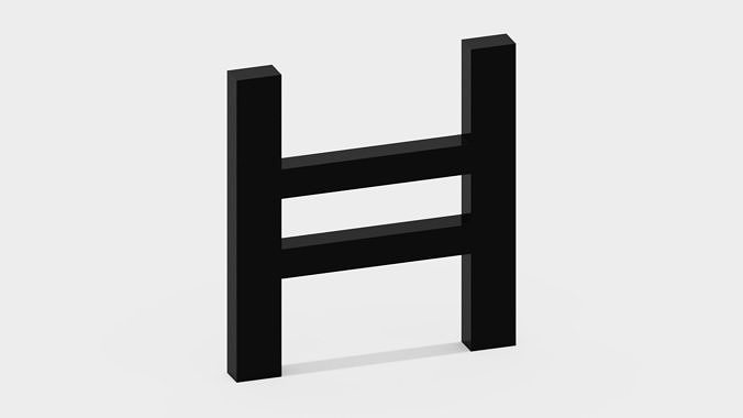 Hedera Coin Low-poly 3D model