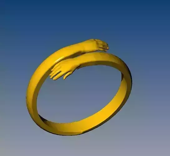  Hands Embrace Rings for Hand Band Jewelry Romantic Couple Ring  3D print model